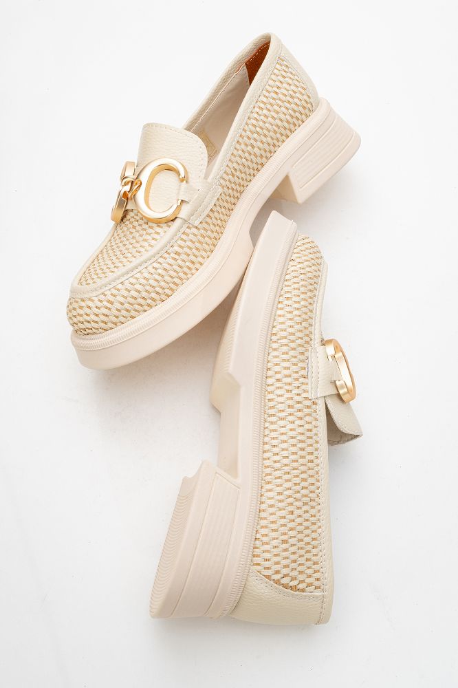 kadin-tokali-loafer-ayakkabi-BEJ HASIR-KYL2521007-0090640_0